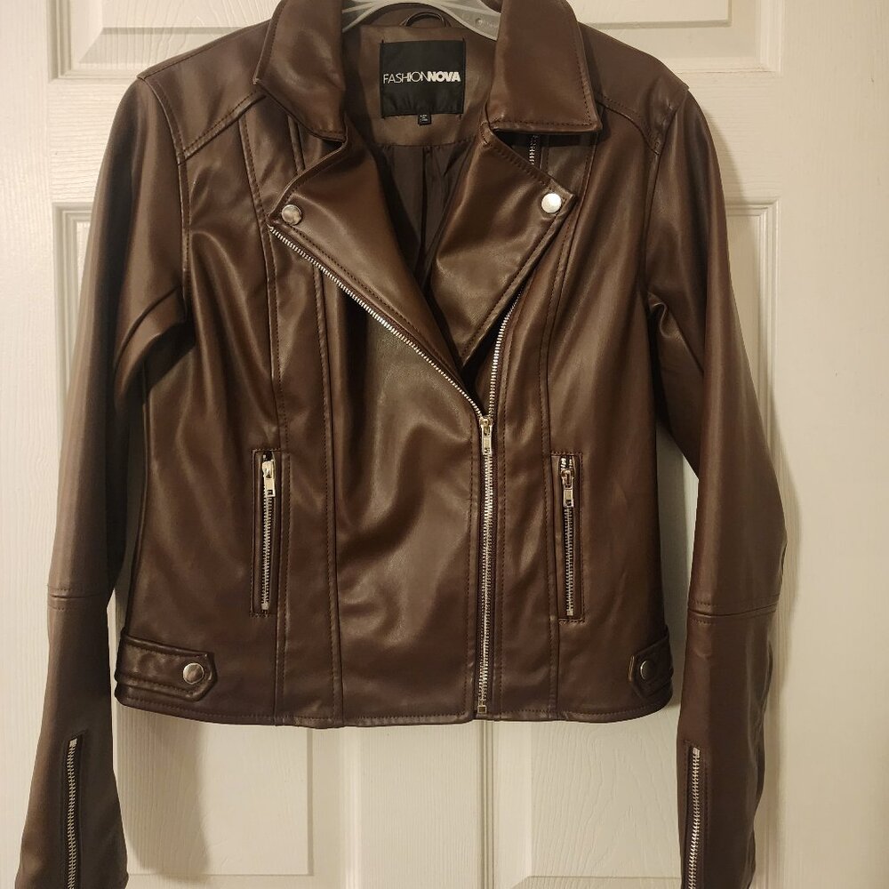 Faux Leather Moto Jacket